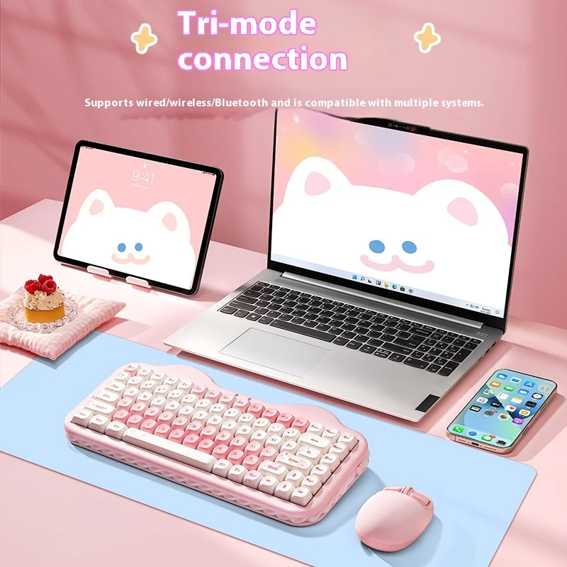 YUNZII C75 Mechanical Keyboard RGB Light MOA PBT Keycap GASKET Hot-Swap 5500mAh Ergonomic 75% Wireless Bluetooth for Mac&Windows