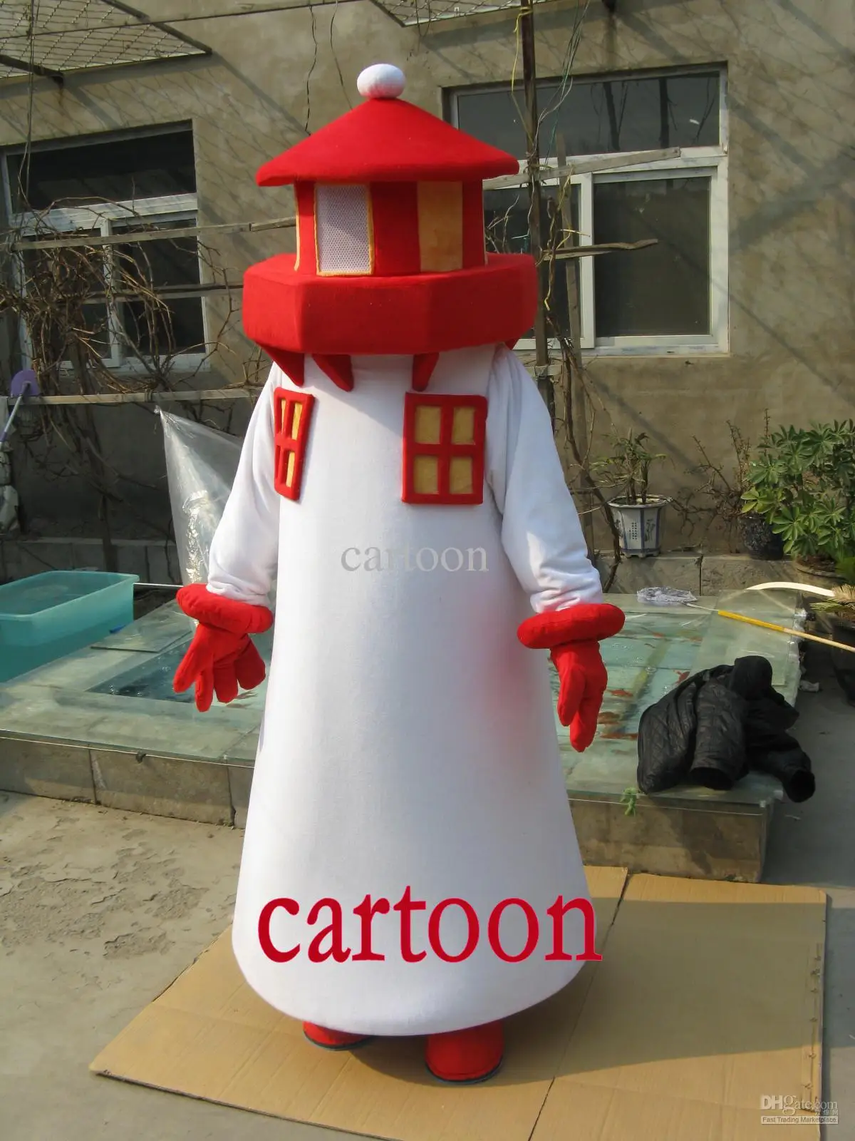 Halloween Cartoon Vuurtoren Cosplay Mascotte Kostuum Xmas Outfit Carnaval Mascotte Kostuum