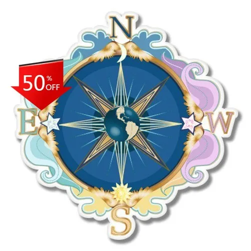 

Compass Celestial Phone Retro Camper Van Truck Motor Home Window Accessory Vintage Cute Unique Cool