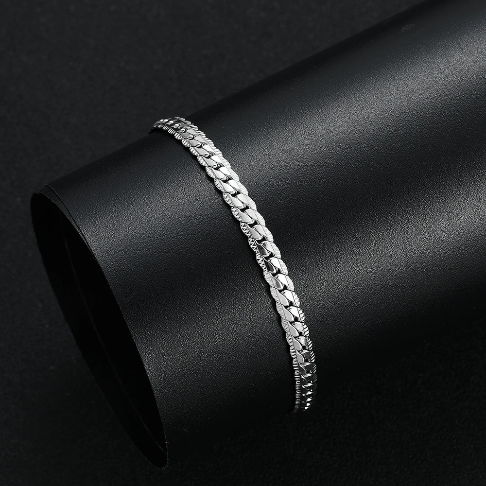 New Arrival Width 5MM 316L Stainless Steel Snake Chain Bracelet for Men Fashion Party Gift Jewelry Length 20CM