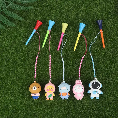 수제 만화 패턴 로프 골프 고무 티, 골프 공 거치대 손실 방지