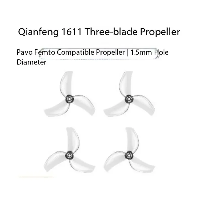 BETAFPV Gemfan 1611 3-Blade Propeller 1.5mm Bore FPV Drone Props Fit Pavo Femto Quadcopter Replacement Propellers