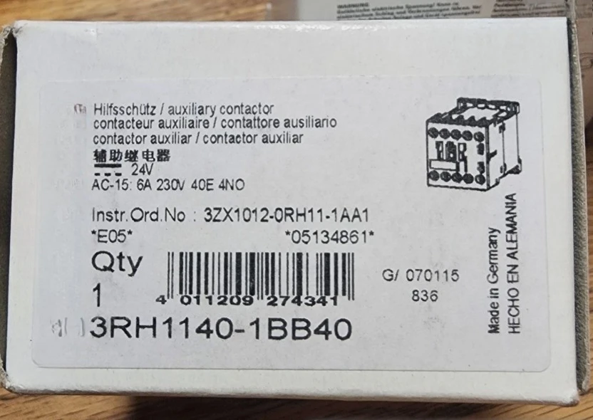 

Brand new orignial 3RH1140-1BB40 3RV1011-1DA20 3RV2011-0FA10 3RV2011-0FA20 3RV2011-0FA25 Motor protection circuit Fast delivery
