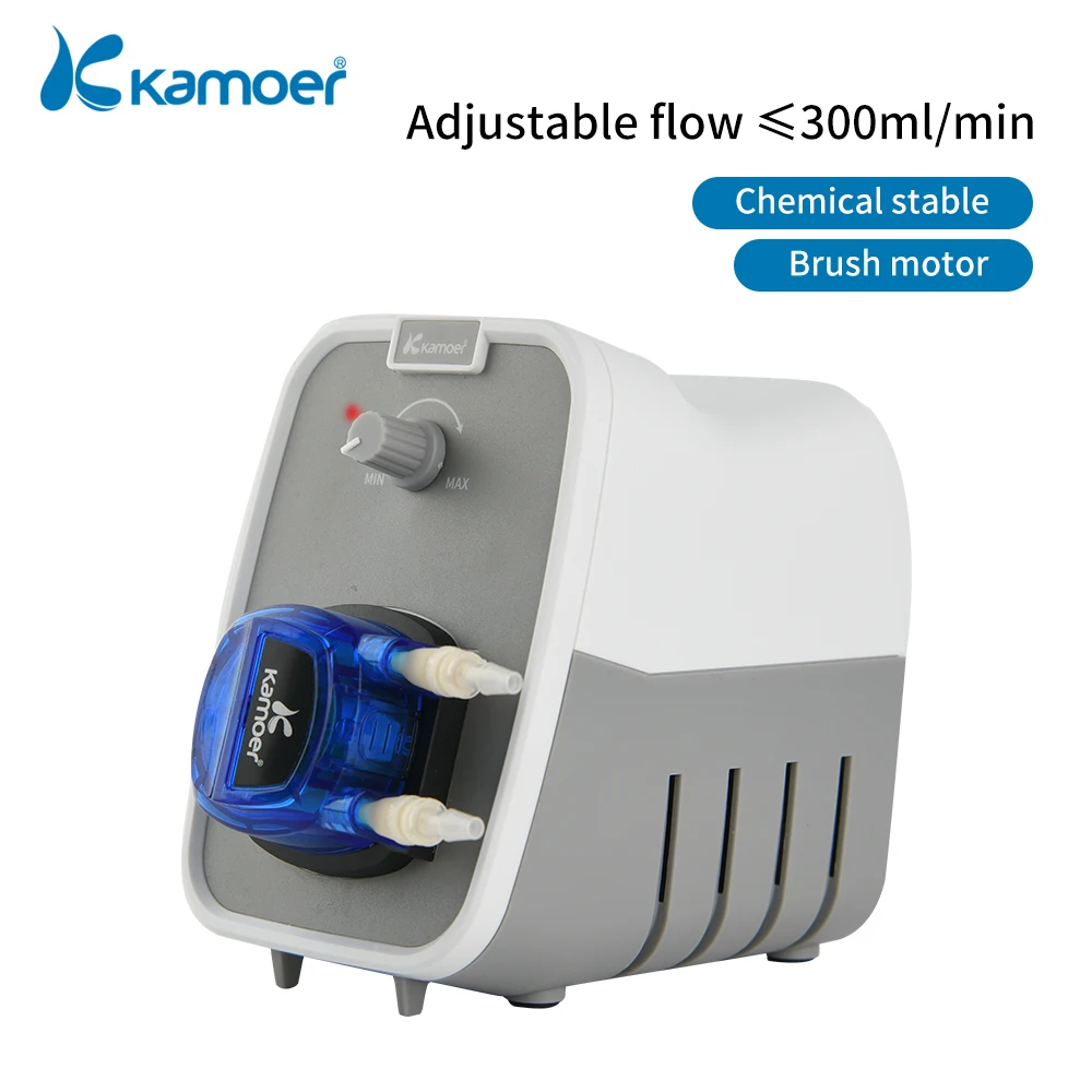 Kamoer 300ml/min KCPA300 Peristaltic Pump 24V DC Motor 4mmX7.2mm Adjustable Flow Gear Structure Dosing Pump for Lab