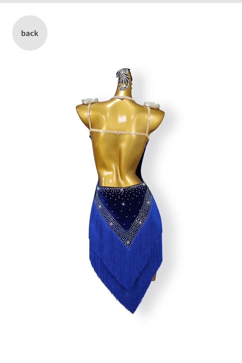 2026 Damen Lateinamerikanisches Tanzkostüm, Mädchenkleid, Abendkleid, sexy Rock, Ballsaal-Wettbewerb, Sportkostüm, elegante Bühnenkleidung mit Fransen – Detail 10