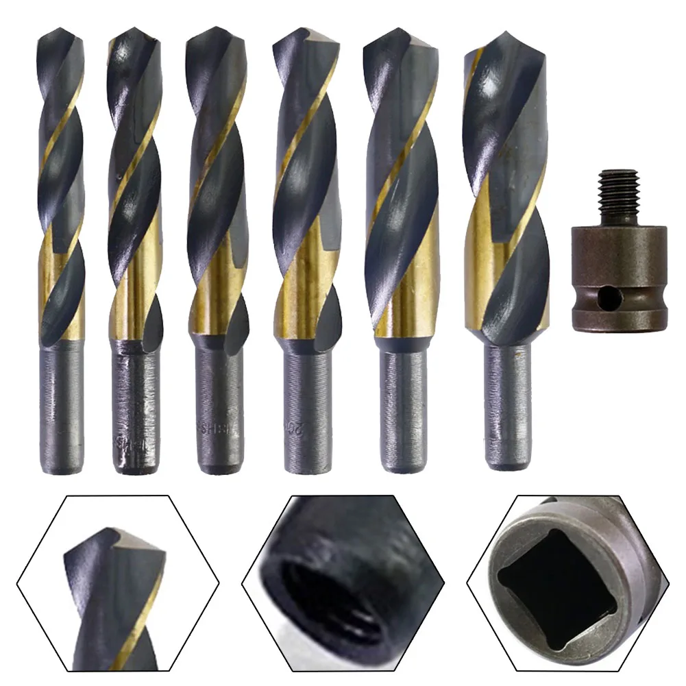14 25mm Diameter HSS Drill Bit Set with 1/2\'\' Adapter – Suitable for Various Materials Including PVC and Plastics