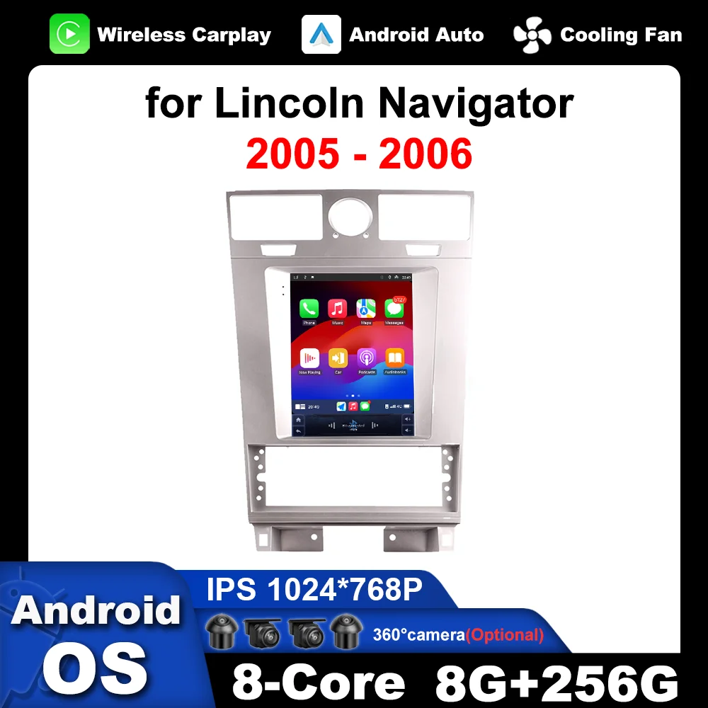 نظام أندرويد 9.7 بوصة نظام تحديد المواقع DSP ستيريو لينكولن نافيجيتور 2005 - 2006 اللاسلكية 4G راديو السيارة فيديو مشغل وسائط متعددة HD الشاشة