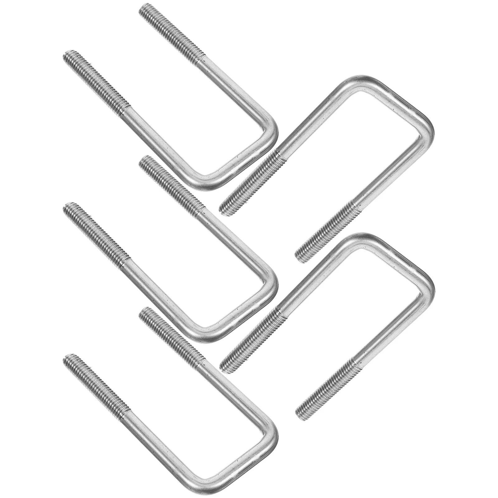 

5Pcs U Shape Square U Bolt Stainless Steel Round Bend Sturdy Heavy Duty Trailer Tube Fastener Clamp U-Bolt Fastener