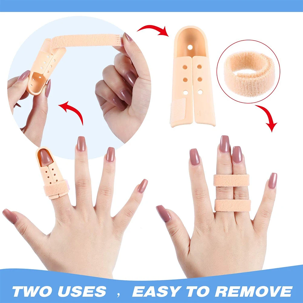 TIKE 1/2/5Pcs Finger Splint Brace Adjustable Broken Finger Joint Stabilizer Support Finger Protection Mallet Posture Corrector