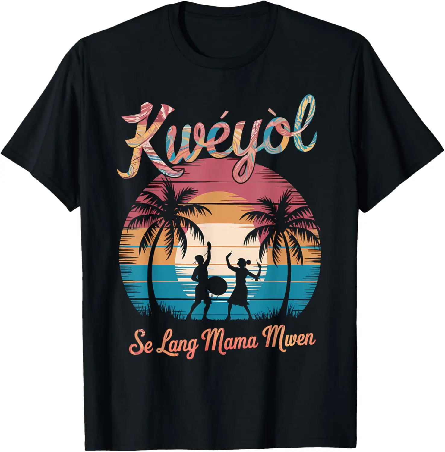 Kwéyòl Se Lang Mama Mwen Jounen Kwéyòl Outfit Creole Pride T-Shirt