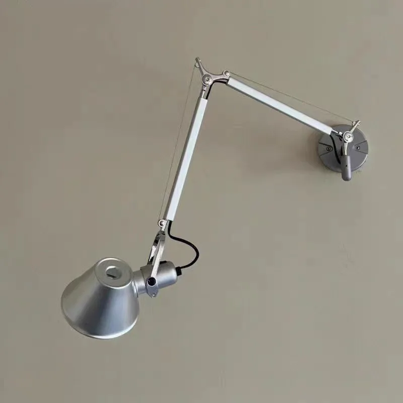 قبعة القش الإيطالية الجدار مصباح مصمم الإبداعية حماية العين LED قابل للتعديل الروك الذراع ضوء استوديو دراسة غرفة نوم أضواء السرير #3