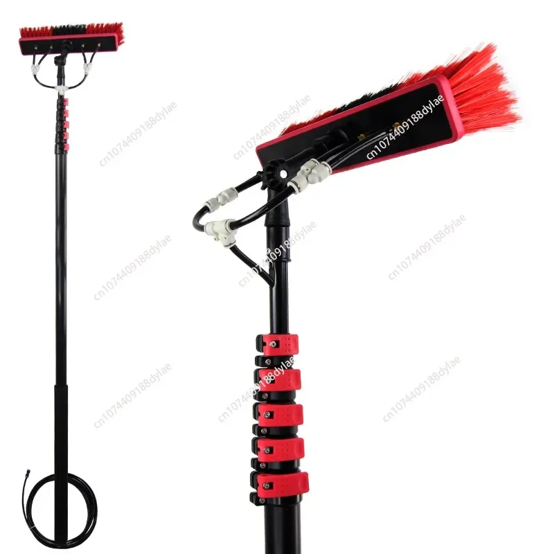 brush cleaning tool equipment with waterfed brush cleaning telescopic Hot Selling glass solar panel water spray pole