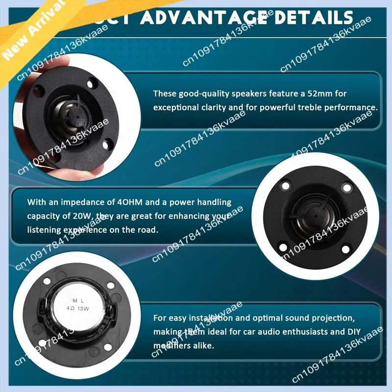 M01K 2 Inch Car Tweeter Speaker Set 52Mm 4OHM 20W High Performance Car Audio Modification