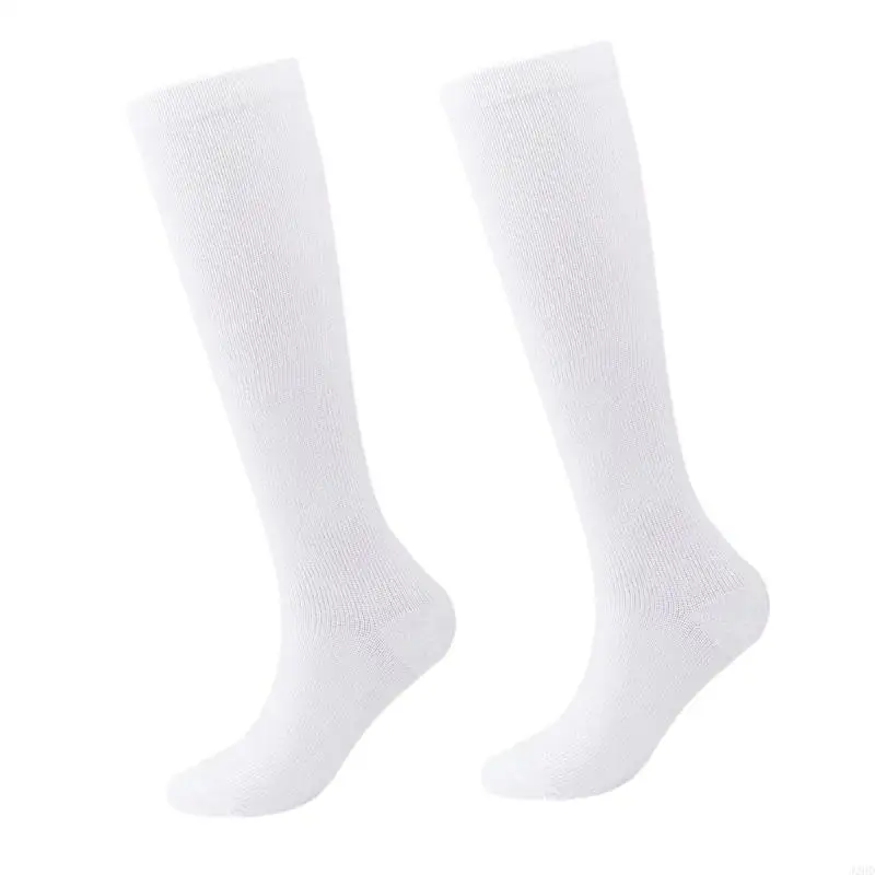 

J2HD 1 Pair Beer Festival Theme Short Socks Breathable In Tube Solid White Color Hosiery Stylish Kids Middle Tube Socks