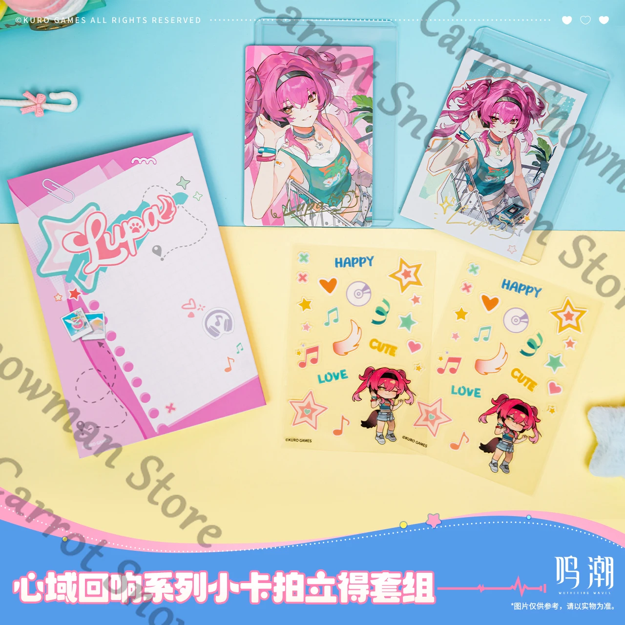 Wuthering Waves Heart Echo Series زملاء Rover man/Miss Cartethyia Lupa بطاقة صغيرة مجموعة كاميرا فورية رسمية أصلية #4