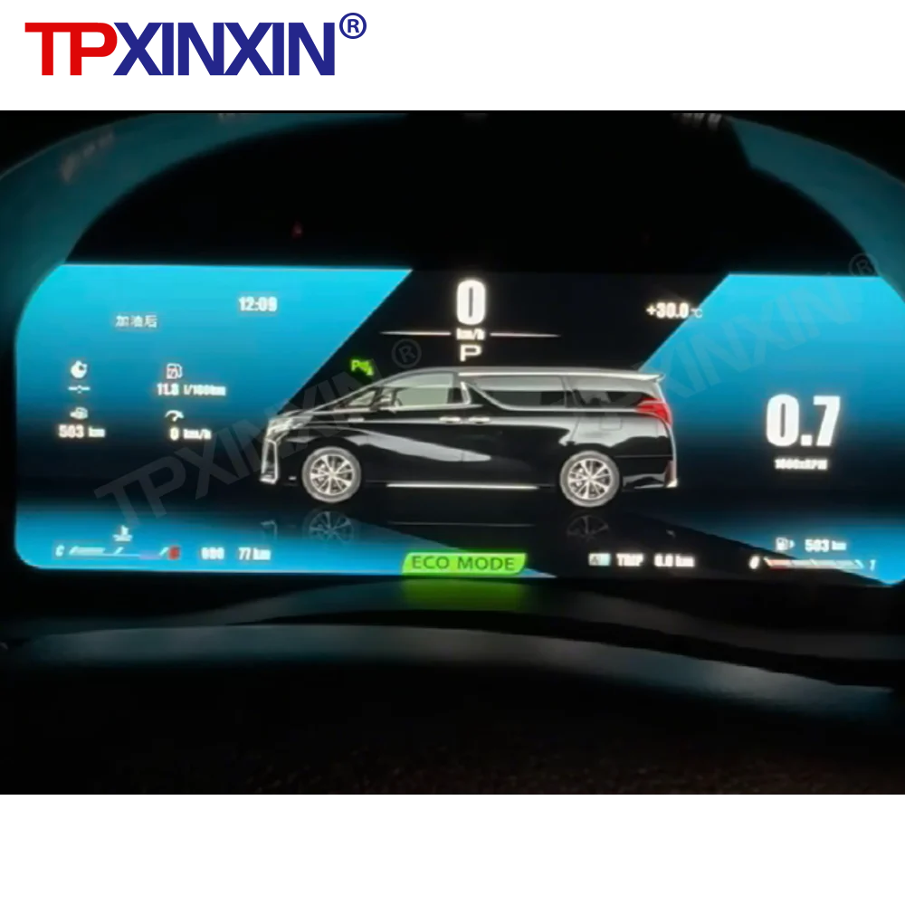 لوحة سيارة العنقودية الرقمية لتويوتا ألفا 20 سلسلة 2008-2015 30 سلسلة 2015-2023 LCD لوحة أدوات السيارات قمرة القيادة الافتراضية