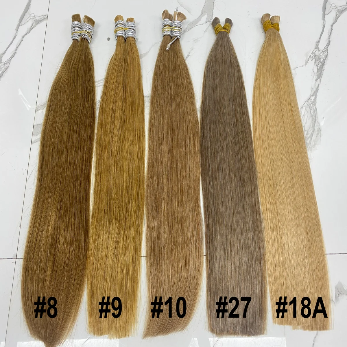 Bulk Hair 100% Real Human Hair Machine Made Virgin Remy Straight Hair Bulk 18-30inch 100g Natural Blonde Hair Extension No Weft