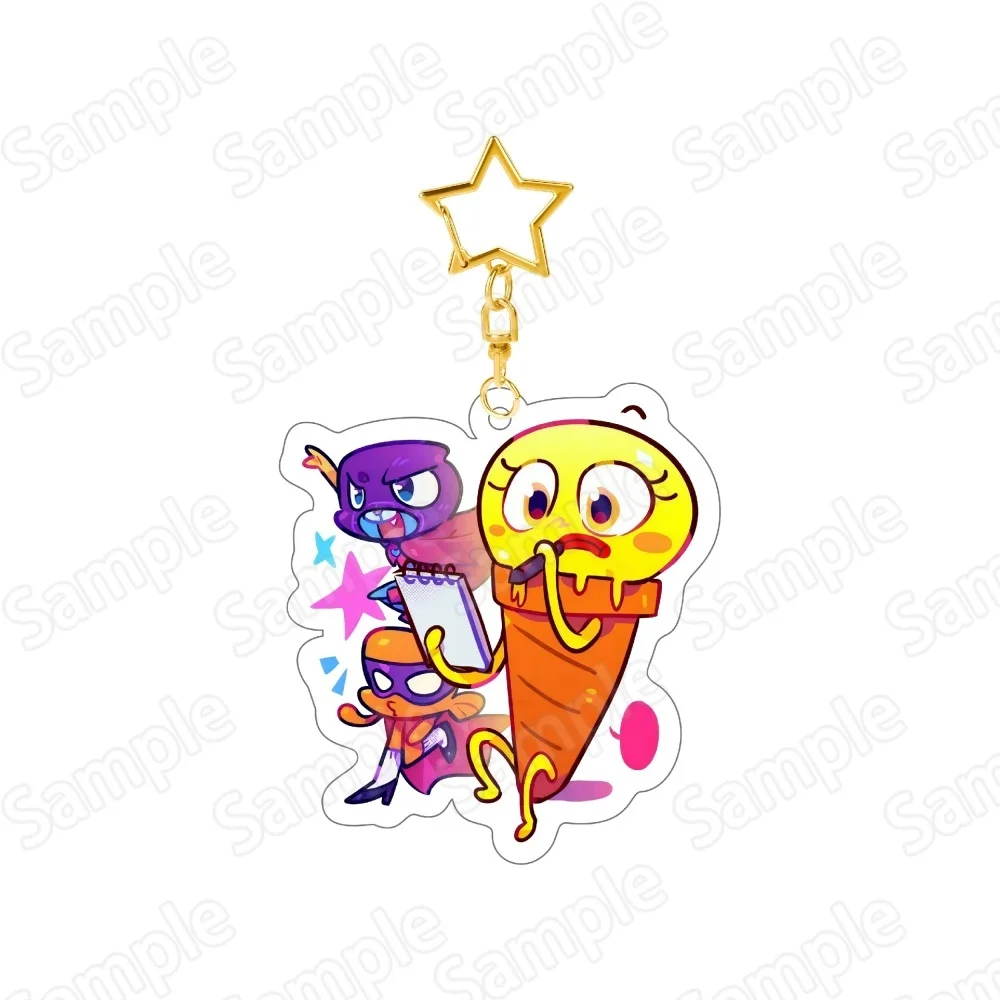 The Amazing World of Gumball 6cm Acrylic Keychain Gumball Darwin Nicole Double Sided Cartoon Bag Pendant Charm Cute Fan Gift