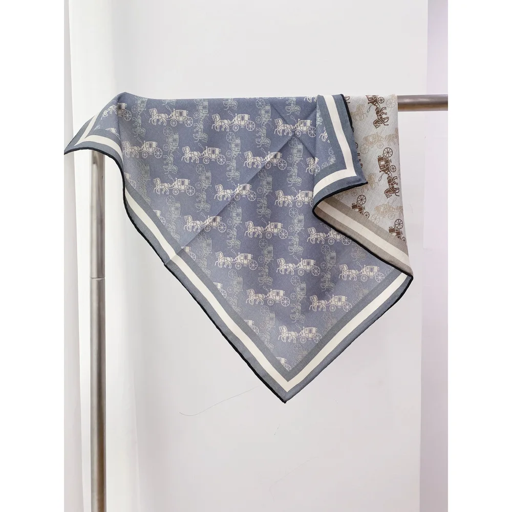 

Двусторонний шарф, шелковые шерстяные шарфы, женские роскошные маленькие шали, квадратные банданы, носовой платок для влюбленных, Рождественский подарок 65 см, 65 см