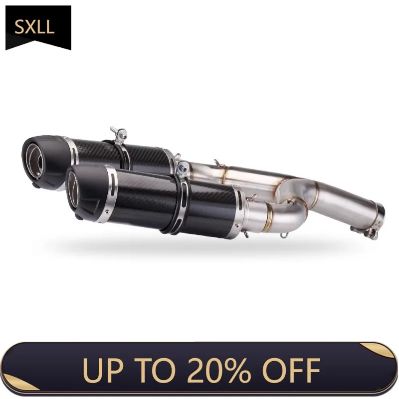 SXLL Intermediate connection pipe for SHIVER 750 GT SL750 shiver750 motorcycle exhaust system modification 51mm