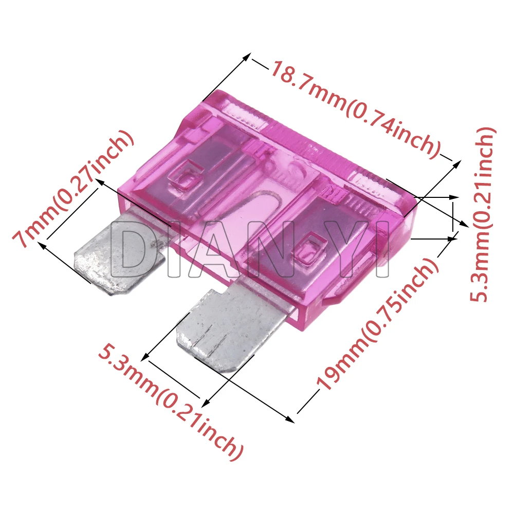 1 Set 6 Way AC Assembly Medium Standard Middle Blade Type Fuse Holder with 12pcs Terminals for Car Automobile Electromobile