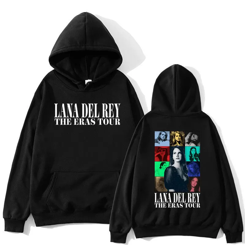 

Singer Lana Del Rey The Eras Tour Print Hoodies Men Women Hip Hop Oversized Hoodie Fashion Loose Sweatshirt Vintage Streetwear