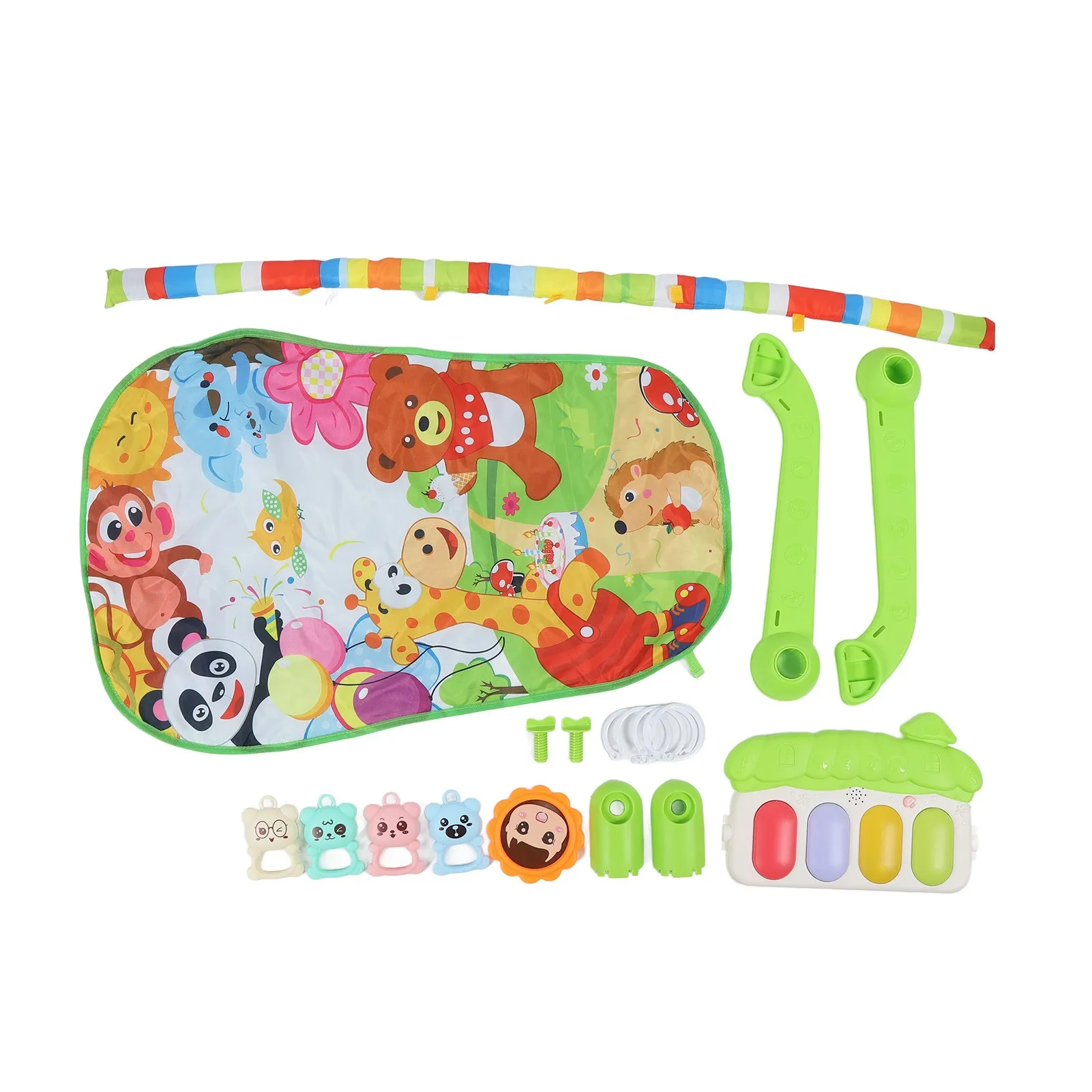 ベビーキックピアノジム幼児用ミュージカルプレイマット多機能フィットネス楽しいアクティビティパッド