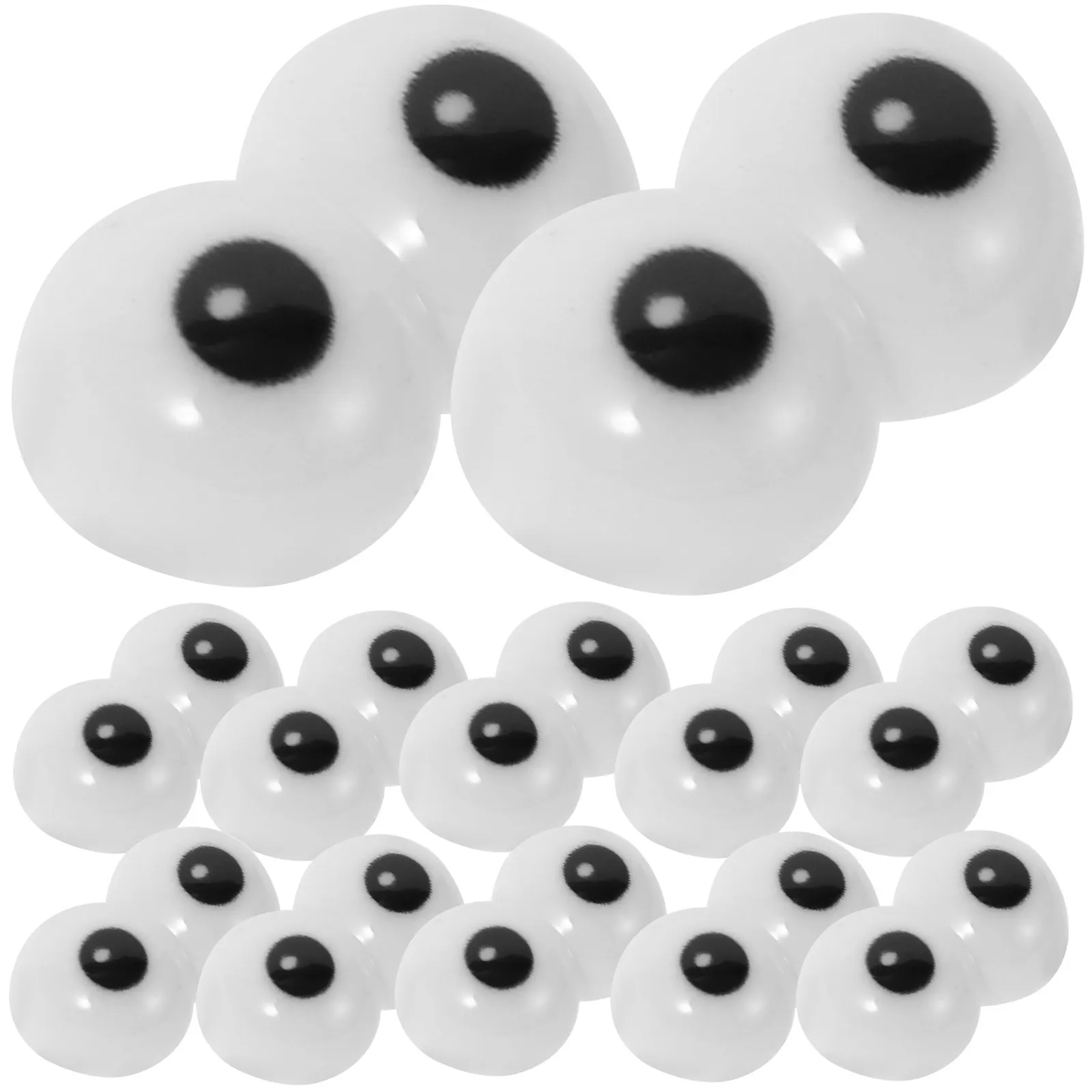 

20Pcs Resin Simulated Eye Accessory for DIY Craft Making Handcraft Puppets Components Decorative Replacement Parts