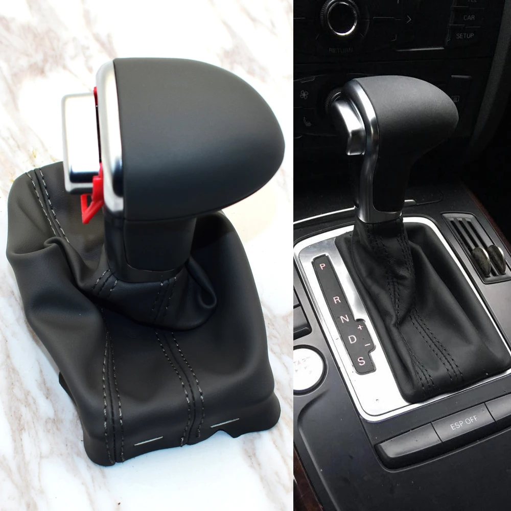 Gear Shift Knob Auto Automatic Leather Chrome FOR AUDI A6 A7 A3 A4 A5 A6 c6 Q5 2009 2010 2011 2012 2014 4G1 713 139 R