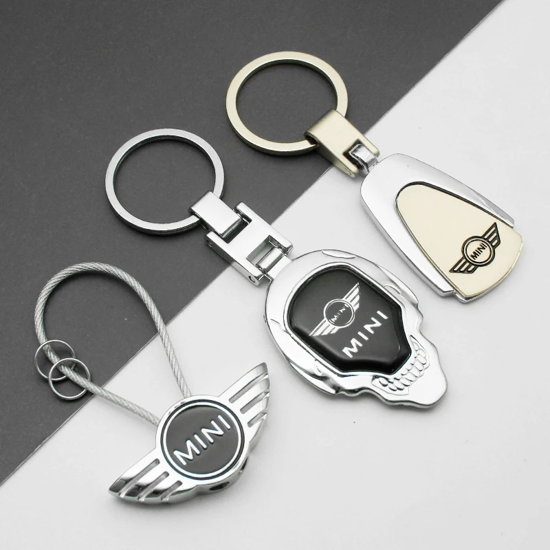 Car Leather Keychain Key Ring Chain Festival Gift Auto Accessories Badge For Mini Cooper One JCW F54 F55 F57 F60 Coupe R50 R56 R