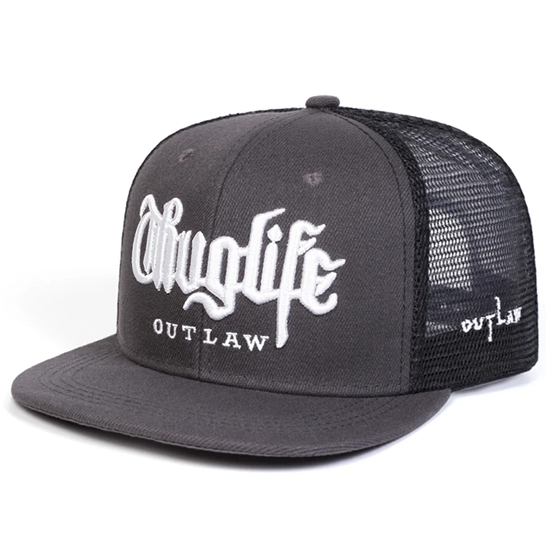 2025 شخصية جديدة الموضة Webhat البلطجة الحياة المطرزة الهيب هوب قبعة في الهواء الطلق الترفيه اليومي ظلة قبعة حافة مسطحة قبعة بيسبول #4