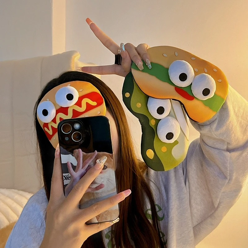 قناع عين للنوم، قيلولة، حجب الضوء، قناع مضحك لحماية العين، ظلال عيون لطيفة للنوم للطلاب للاسترخاء وتخفيف Fa