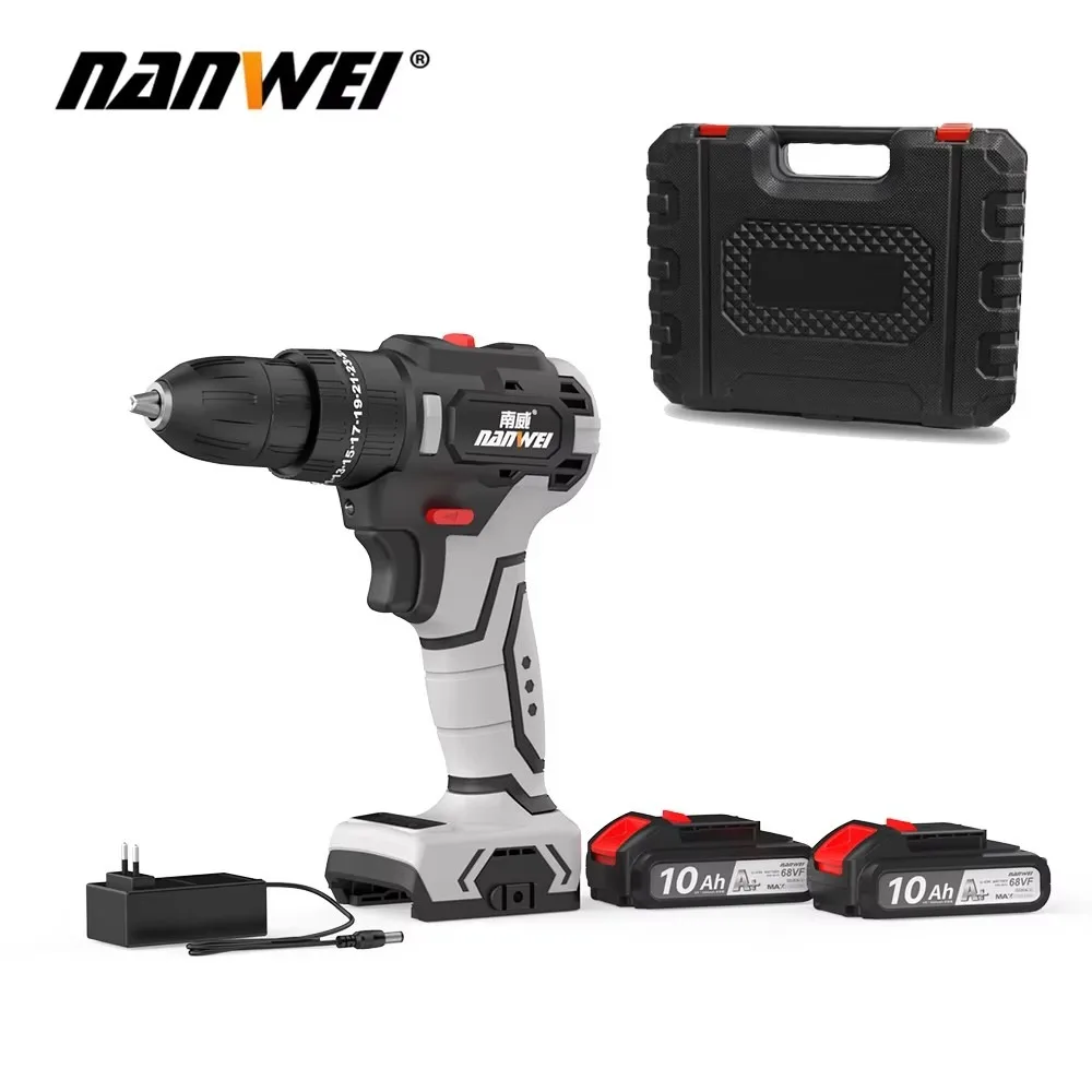 20V Cordless Drill Set Electric Hand Power Tool Kit with Li-ion Battery Strong Screwdriver Driver Bits for Home DIY