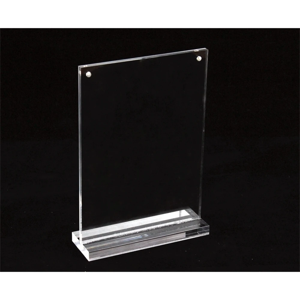 21*29.7cm A4 T Shape Magnetic Sign Billboard Display Stand Acrylic Table Desk Menu Service Label Sign Tag Holder Frame