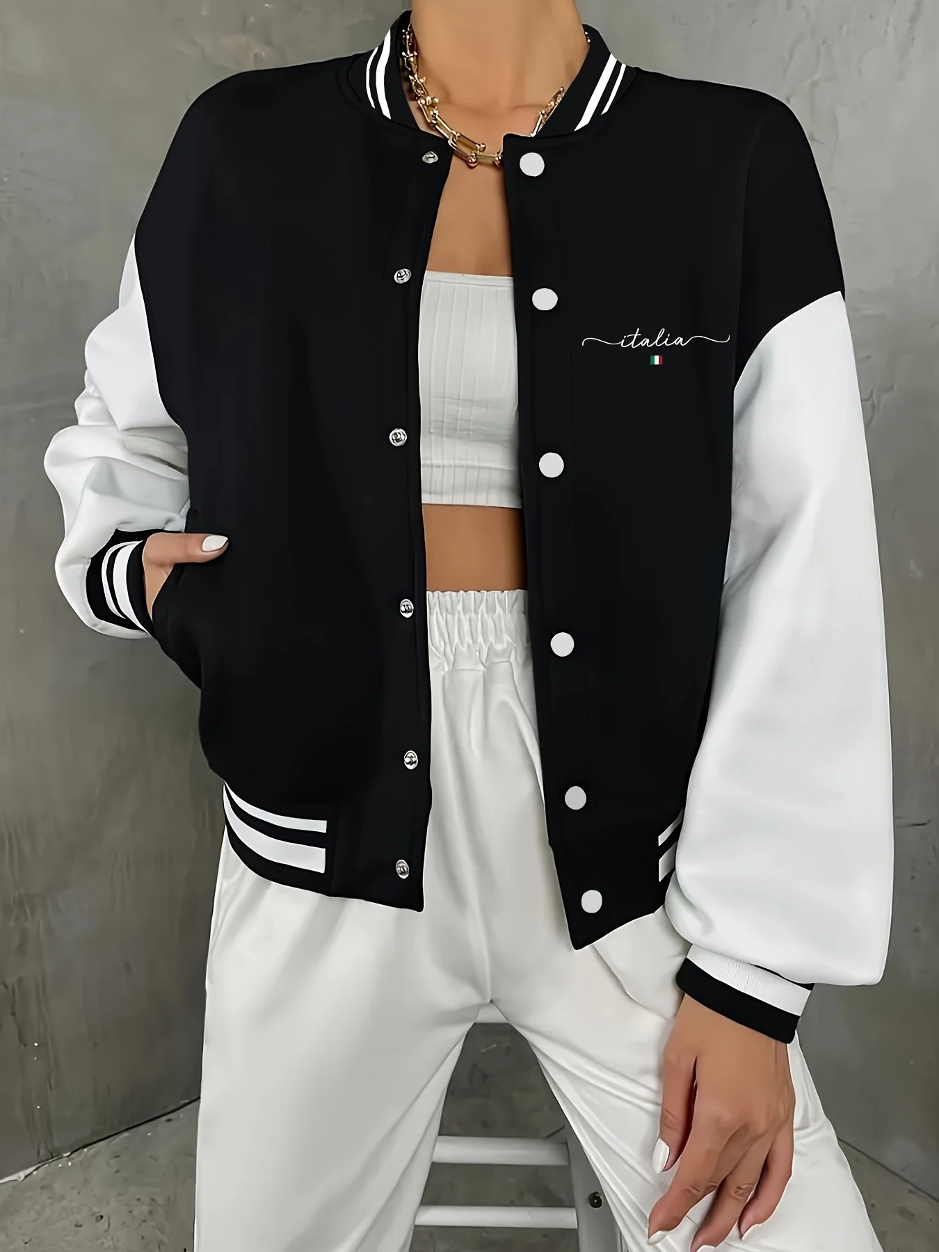 

Women's Jacket Baseball Vest Comfortable Fashionable and Versatile Autumn and Winter Casual Warm Baseball Coll