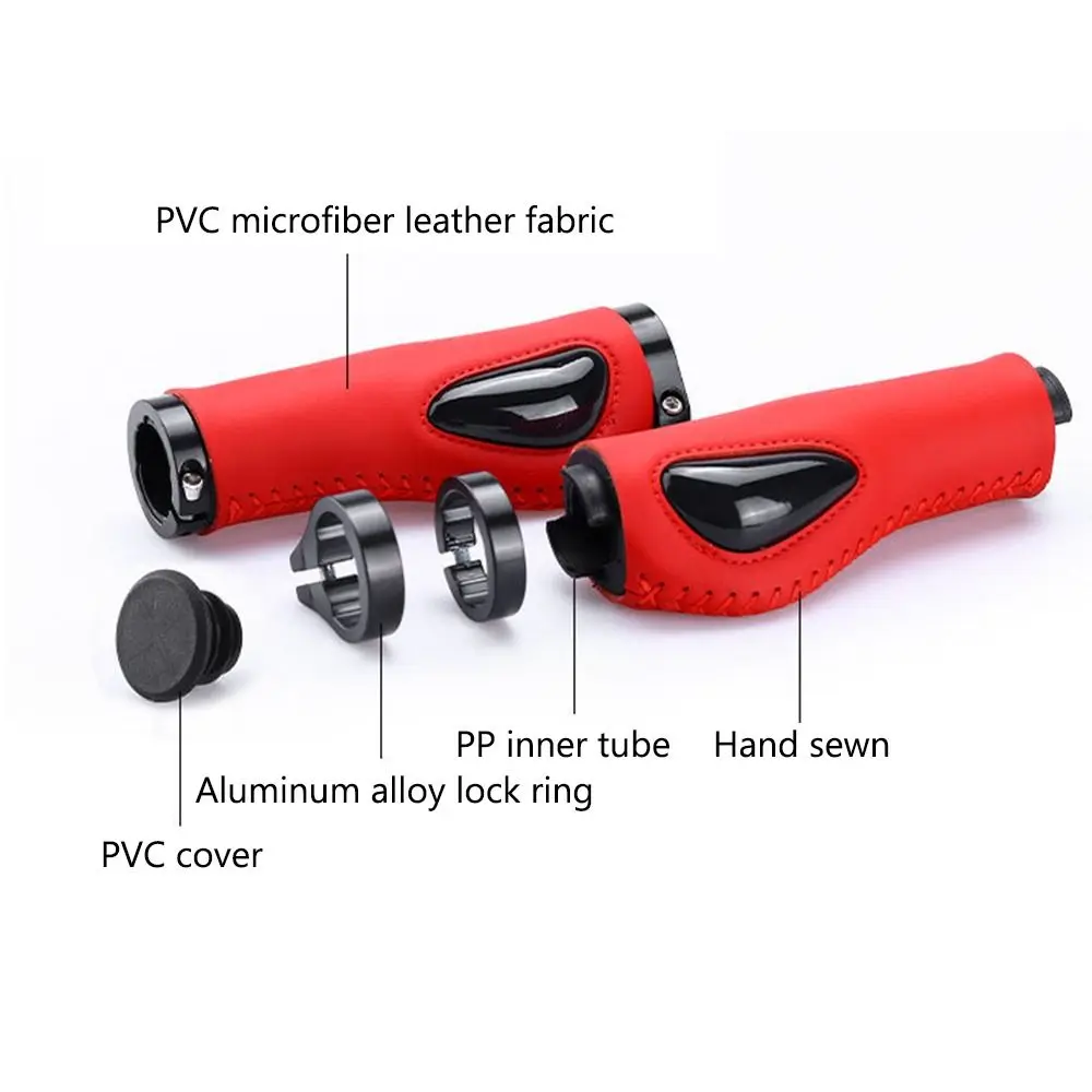 

Multicolor Bicycle Liquid Silicone Grips Leather MTB Bike Handlebar Sleeves Waterproof Anti-Skid Bike Grips Cover Unisex