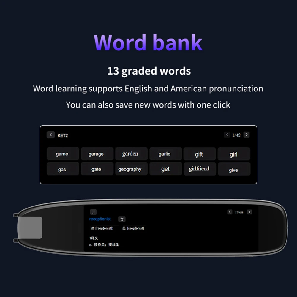 Dictionary Translation Pen Scan Reader Device Text Scanning Reading Translator WiFi/BT Connection 142 Languages Online Translate