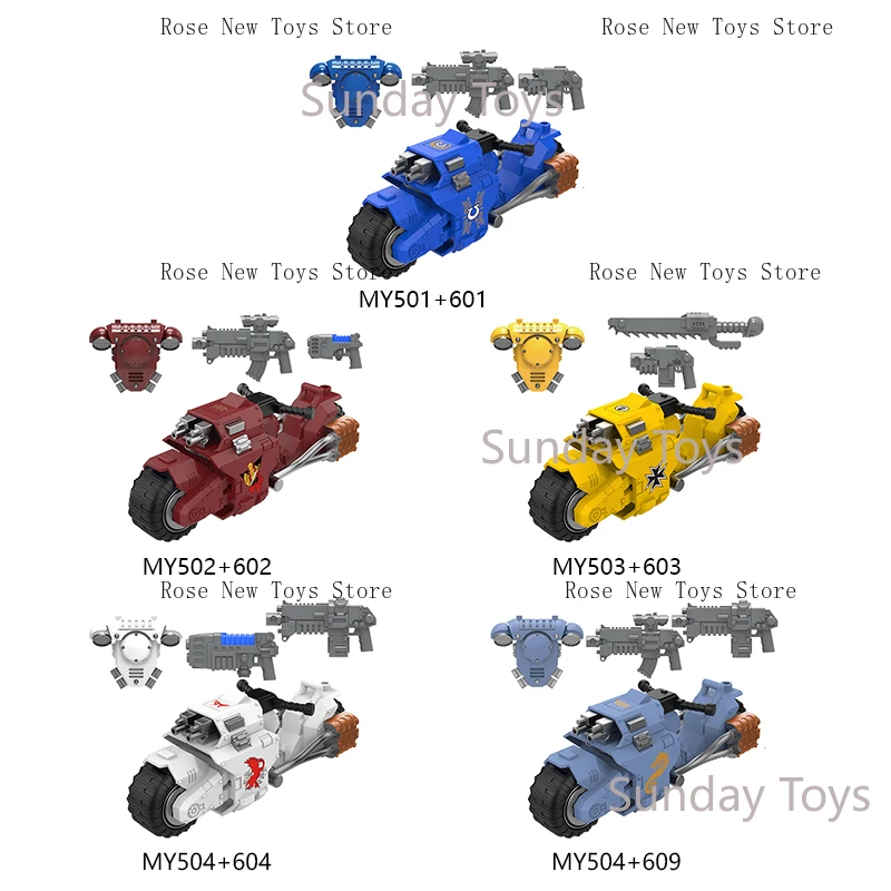 MOC Knights Blood War Angels Black  Extreme Warrior Empire Fist Assembled Human Kid Building Block Bag Children's Toys
