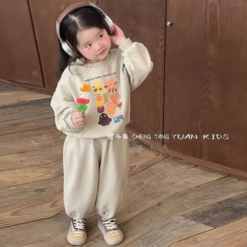 Children Clothing Suits New Kindergarten Autumn Spring Sets Baby Boys Girls Sports Print Sweatshirts+Sweatpants 2Pcs Outfits