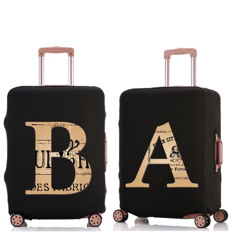 Brown 26 Letter Luggage Cover Thickened Protective Cover  for 18-32 Inch Luggage Travel Dust Cover Scratch Proof Accessories