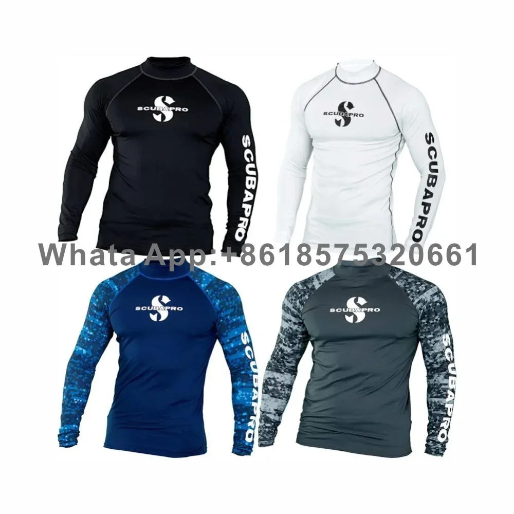 Mens Rash Guard Surfing Suit Uv Sun Protection Long Sleeve Diving Suits Quick Dry Swimming Tight Surf Sport Clothes Rash Guards