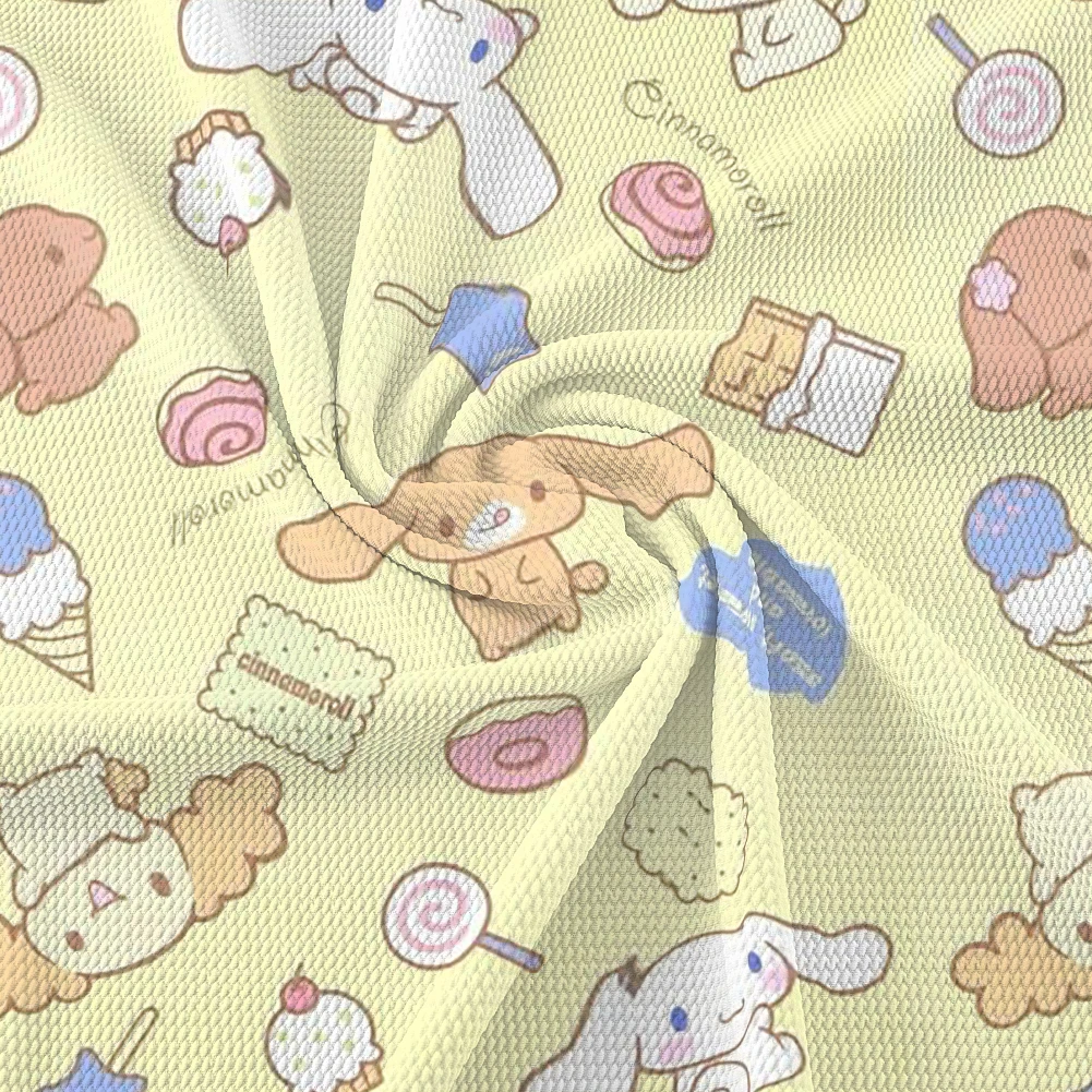 50*145 Sanrio Cinnamoroll Cotton Fabric Material Bubble Fabric for Sew Patchwork Clothes Quilting Fabric DIY Needlework Material