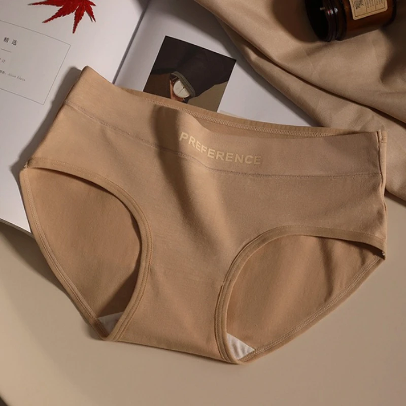 

Женские хлопковые трусы больших размеров, со средней посадкой, комфортные, дышащие, однотонные, M-XXL