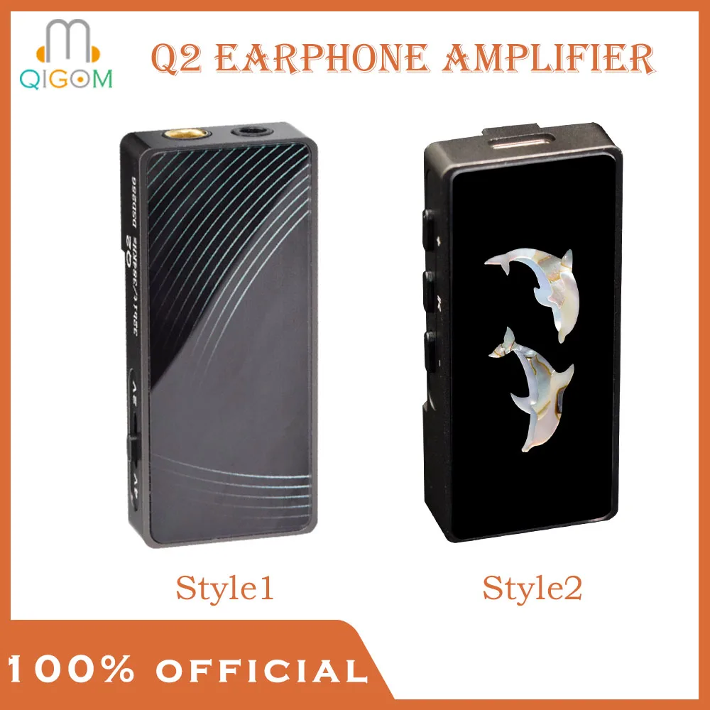 

QIGOM Q2 Earphone Amplifier for 16Ω~600Ω, 125dB Signal Noise Ratio, Support PCM DSD, Reduces Noise And Distortion, Amplifiers