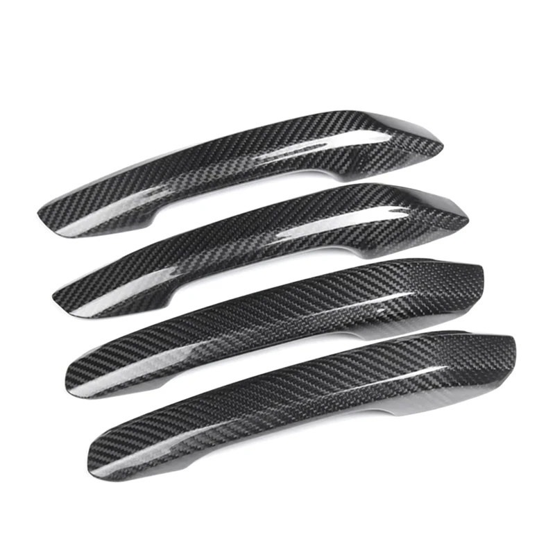 

A05U-Carbon Fiber Car Door Handle For A4L B9 A5 Q5L 2017-2021 Car Outer Door Handle Shell Accessories