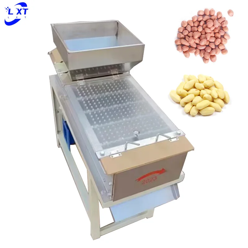 Electric Automatic Small Scale Coated Peanut Groundnut Red Skin Shell Peeling Machine