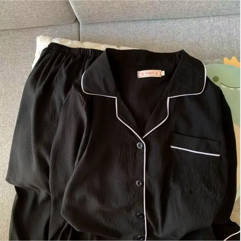 بيجامة نسائية جديدة رفيعة بأكمام طويلة لعام 2025 للربيع والخريف ملابس منزلية فضفاضة برسوم كارتونية حلوة وجذابة مجموعة ملابس منزلية عصرية مثيرة #5