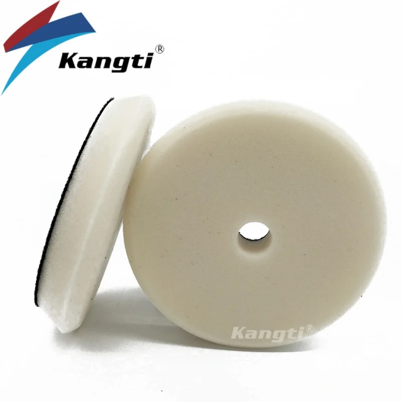 

Kangti 3"(80mm)/5"(125mm)/6"(150mm) Beveled Flat Buffing Pads Set Car Foam Drill Polishing Sponge Kit for DA/RO