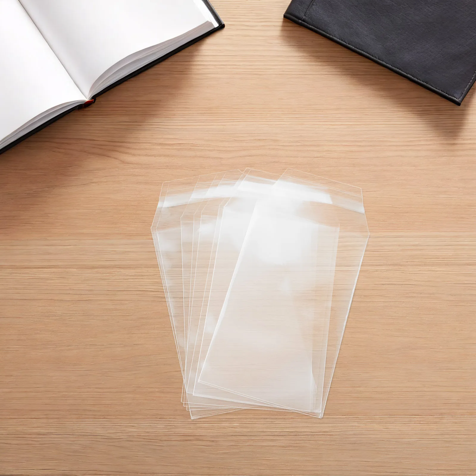 100Pcs Card Brick Membrane Protector: Clear Plastic Trading Card Bag 16x8.5cm for Storage Display Case Wear
