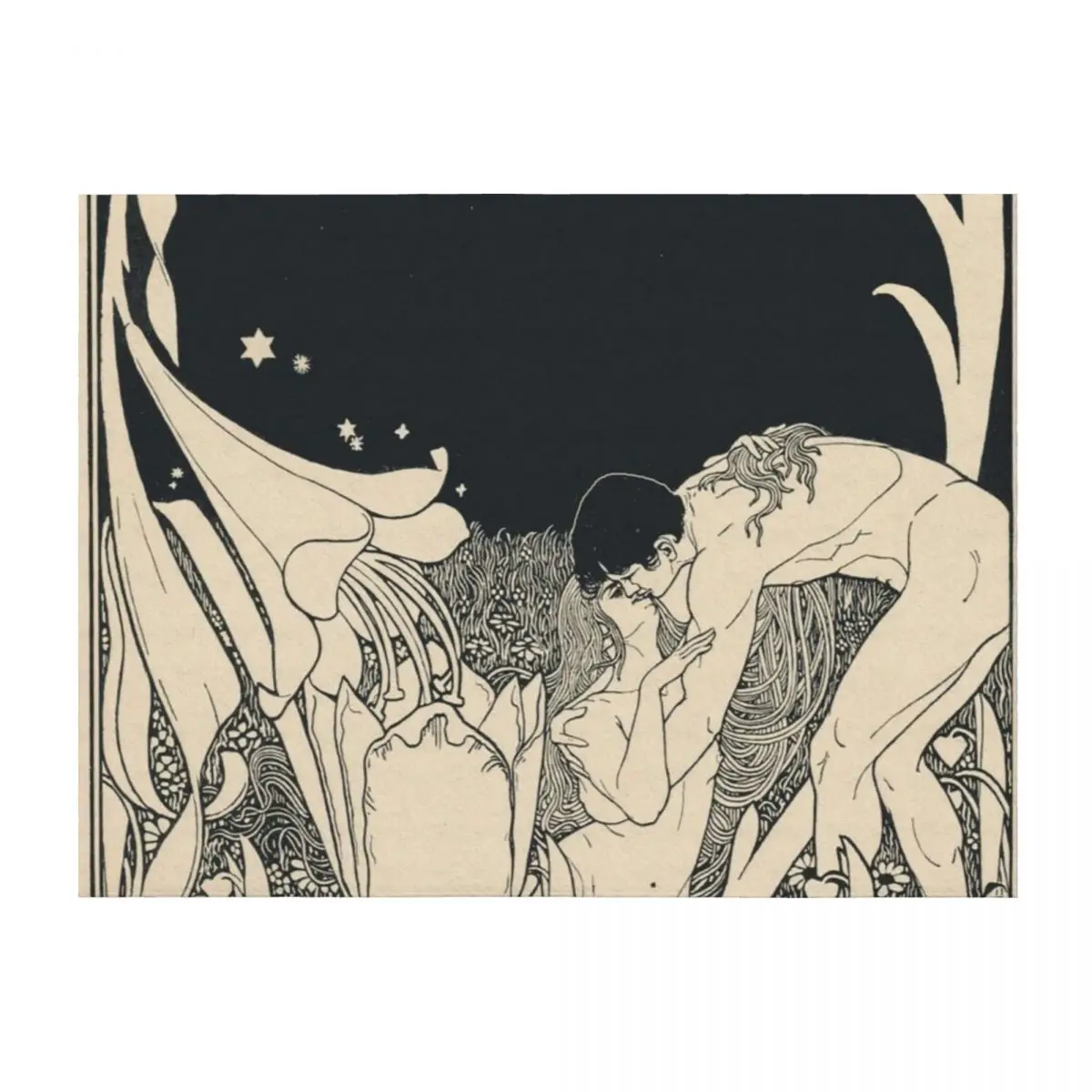 

HD. The Kiss (re worked), by Ephraim Moshe Lilien Throw Blanket Sofa Quilt sofa bed Picnic Blankets For Baby Blankets